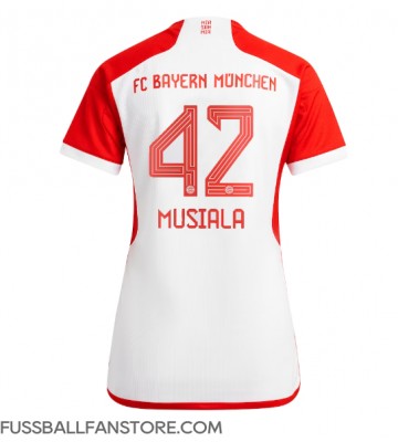 Bayern Munich Jamal Musiala #42 Replik Heimtrikot Damen 2023-24 Kurzarm
